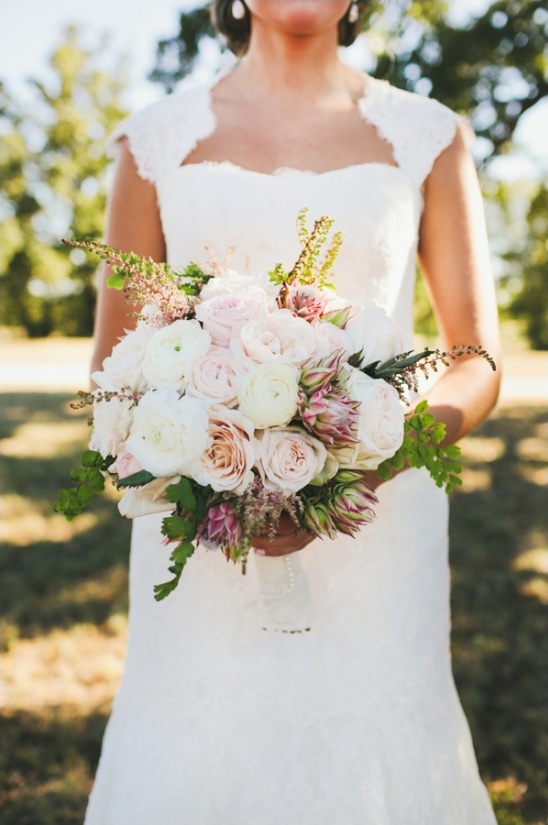 light pink and white wedding bouquet by coco fleur events