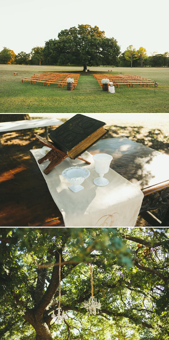 outdoor wedding ceremony setup
