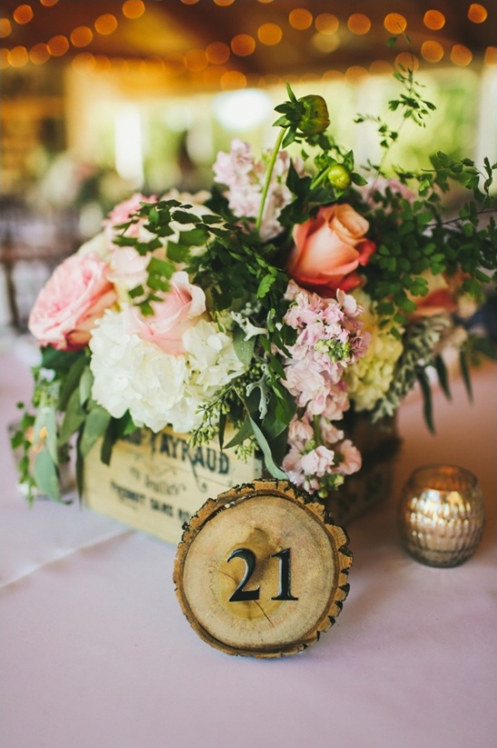 rustic wedding table numbers