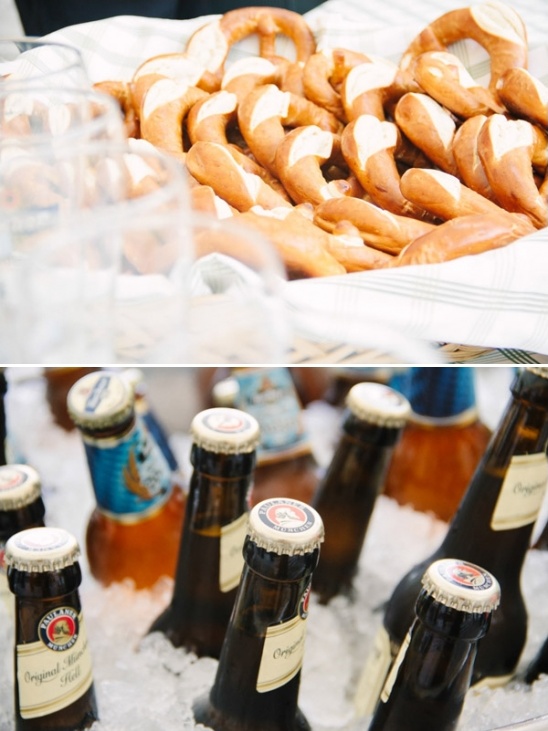 german beer and pretzels