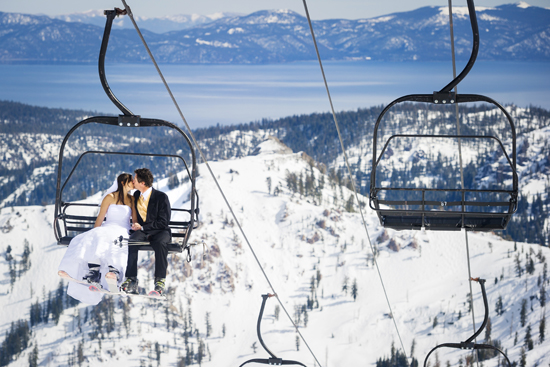 Lake Tahoe winter ski wedding at Squaw Valley