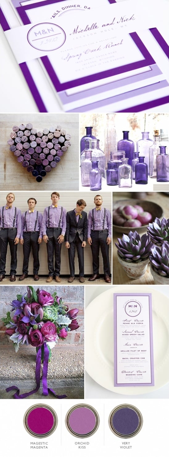 magenta and purple wedding ideas