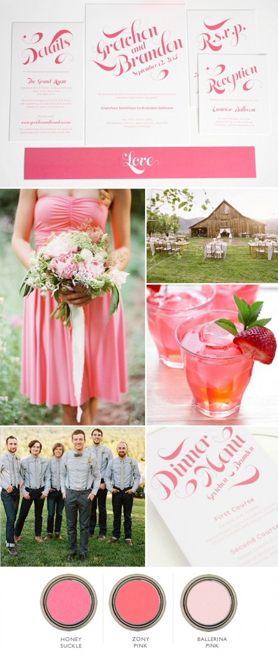 pink farm wedding ideas