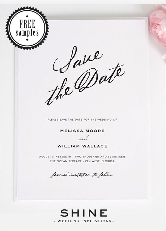 Modern Wedding Invitations By Shine Wedding Invitations
