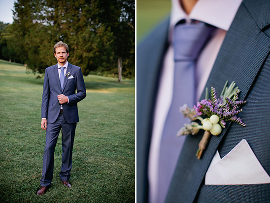 blue and lavender groom