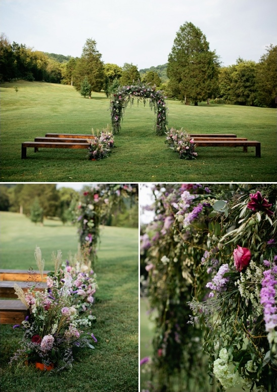wildflower wedding ceremony decor