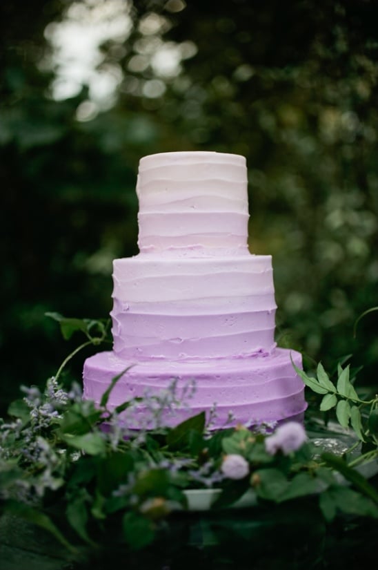 lavender ombre wedding cake
