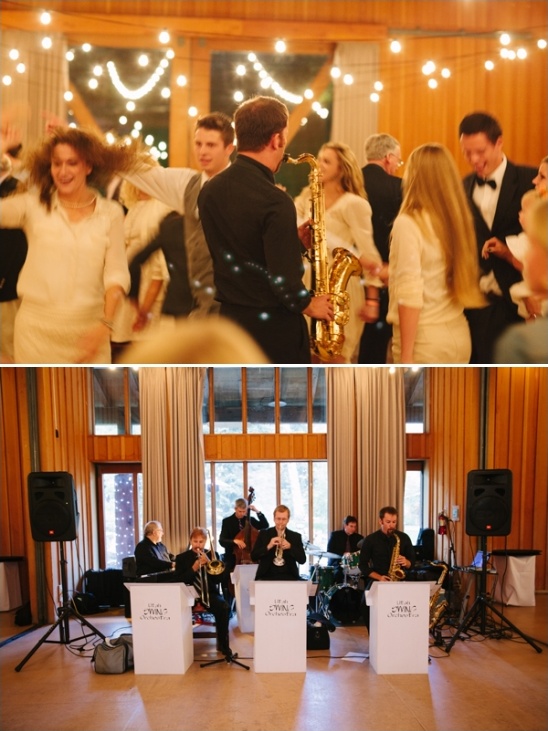 Wedding reception band playing jazz music