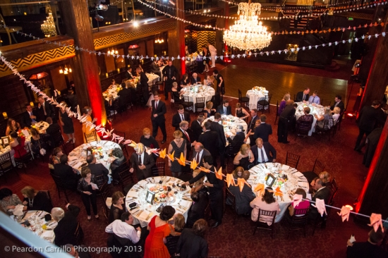 Elegant wedding reception dinner party