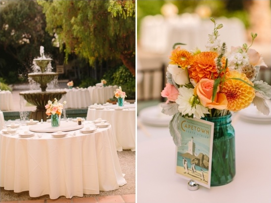 clean with table cloth table setting in outdoor reception