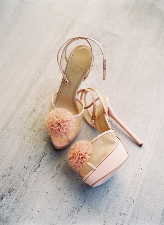 pretty pink wedding shoes