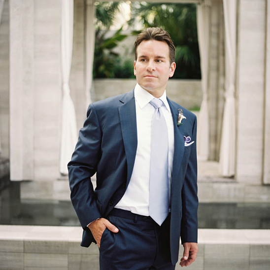 classic navy and blue groom look
