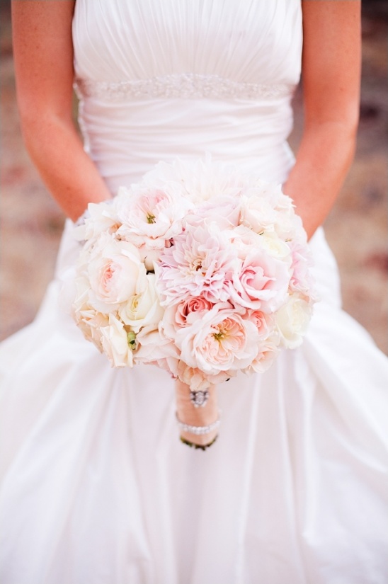 pastel pink bridal bouquet by asiel design