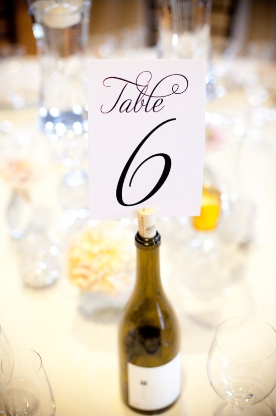 wine bottle table numbers