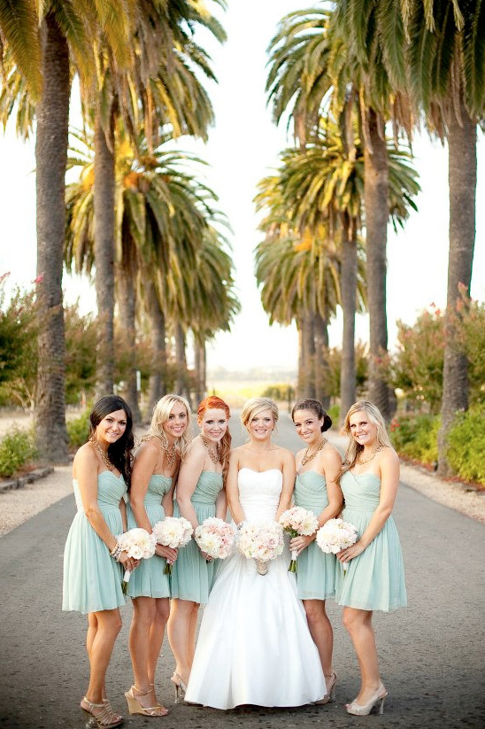 mint green bridesmaids dresses