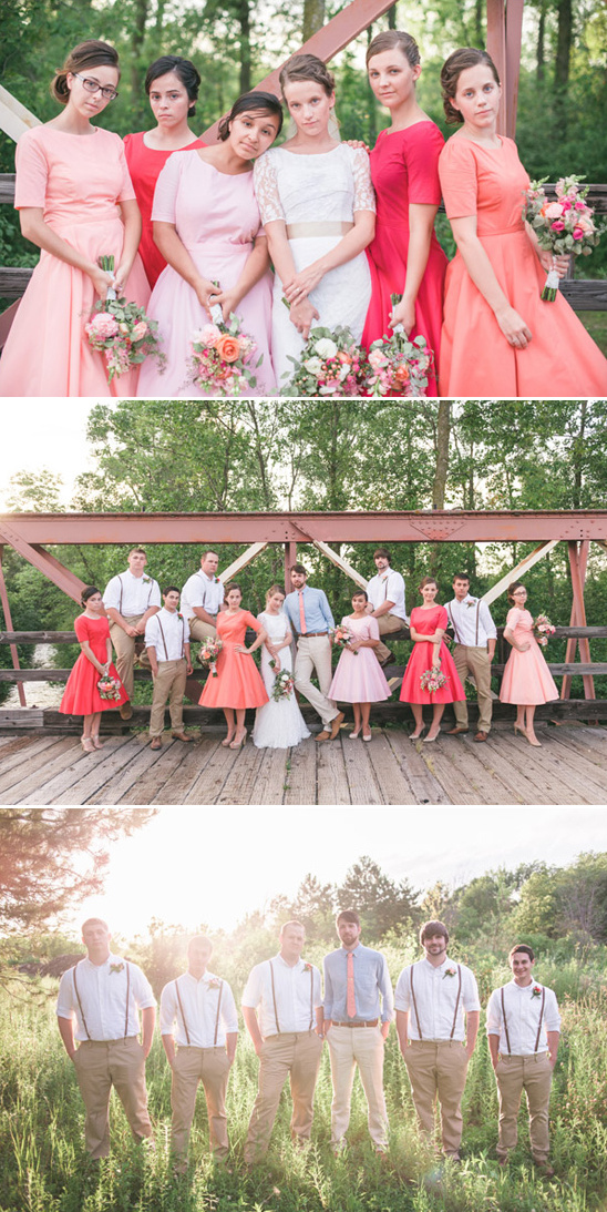 vintage style wedding party