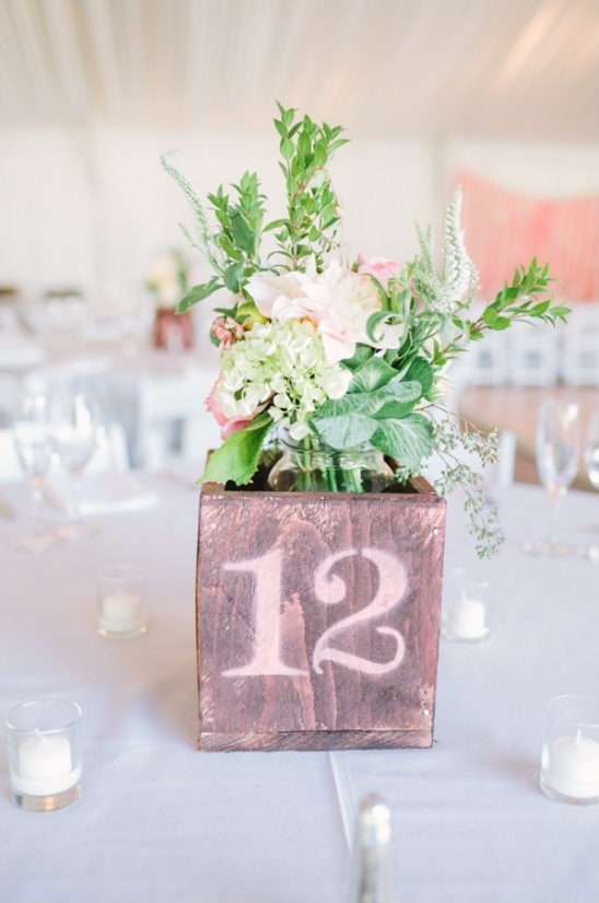 spray painted table numbers