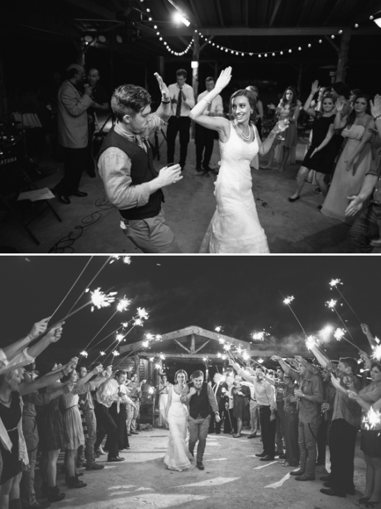 wedding dance and sparkler exit