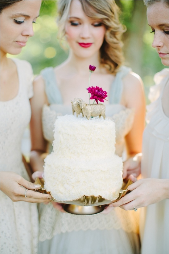 sheep inspired wedding cake