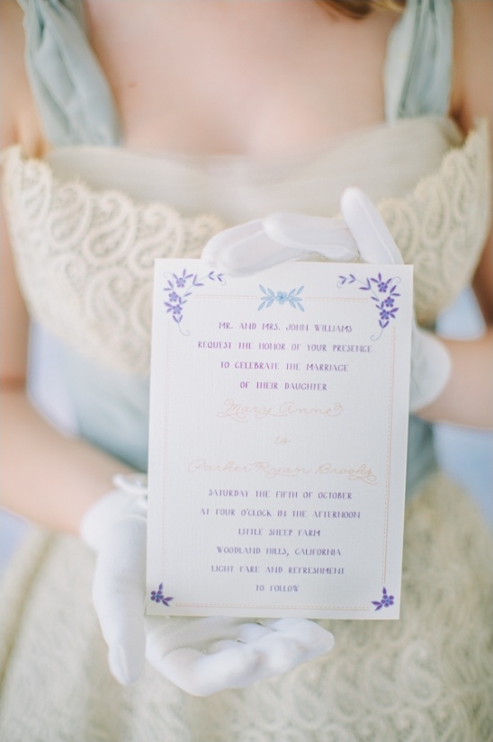 pastel wedding invitation