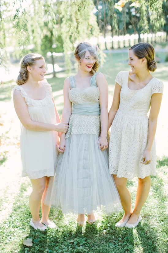 casual cream bridesmaid dresses