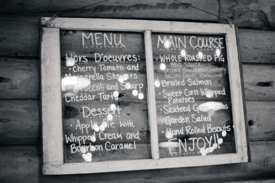 vintage window menu