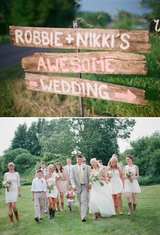 awesome weathered wedding sign