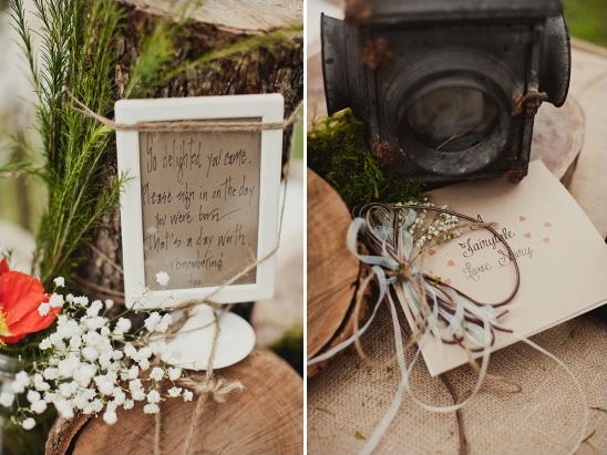 a fairytale love story guestbook table