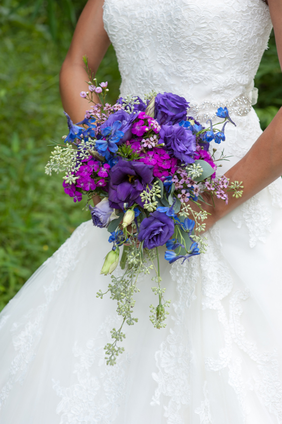 Blue & Purple Garden Valley Wedding