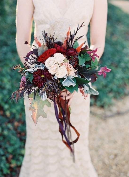 deep autumn colored bouquet by Southern Blooms