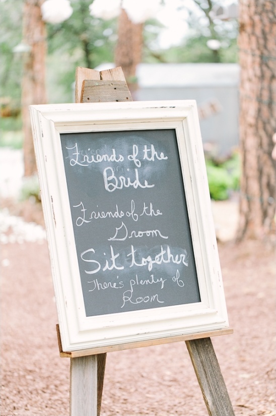 wedding ceremony chalkboard sign