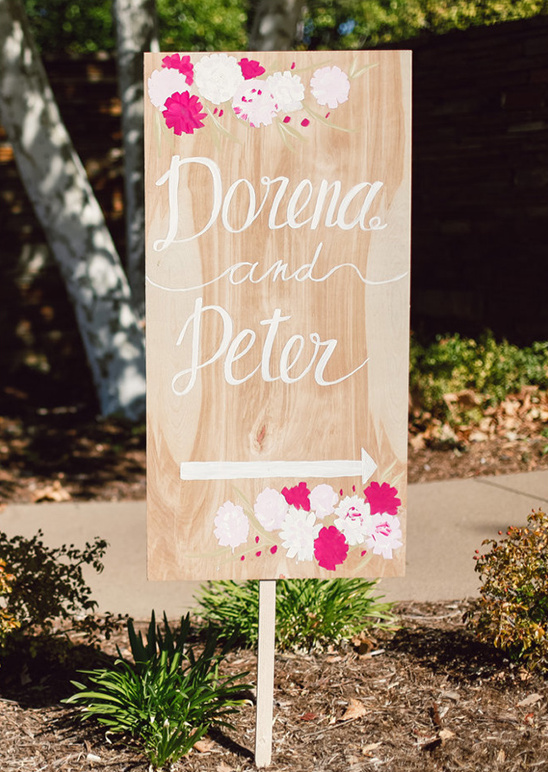 hand painted wedding sign