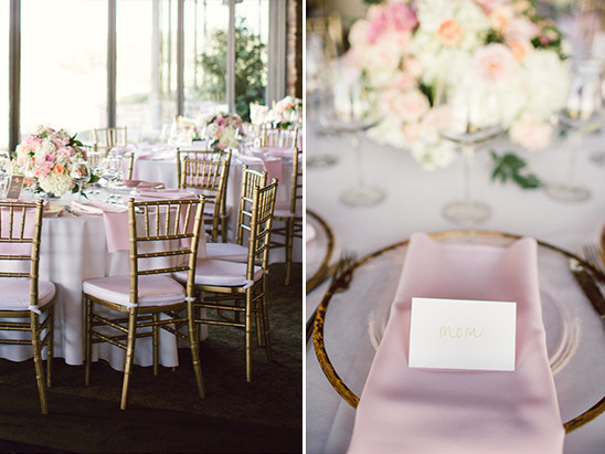 pink and gold wedding decor ideas