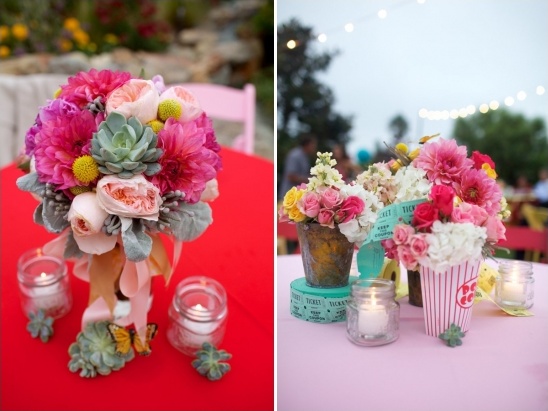 carnival themed centerpieces by couture events