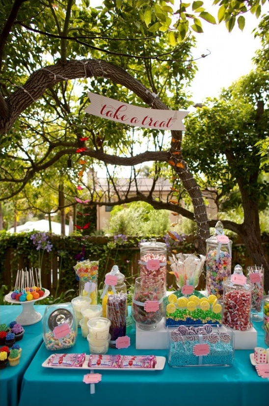 wedding reception candy bar
