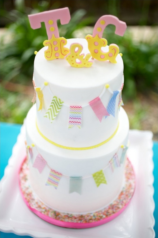 carnival themed wedding cake