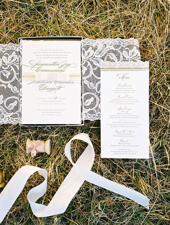 lace wedding invites
