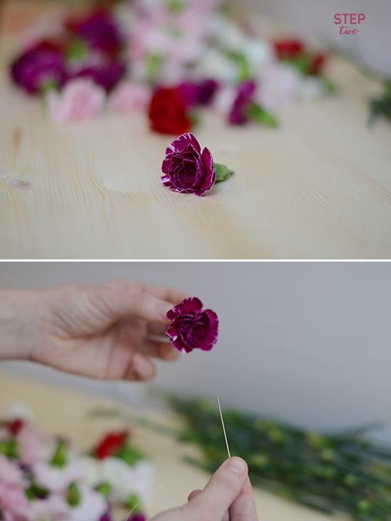 DIY carnation garland