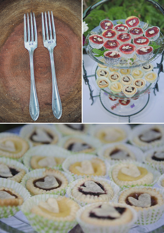 mini tarts and mr and mrs forks