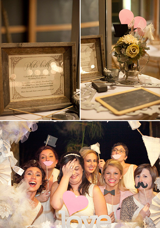 photobooth upload all of your photos to our wedding party album sign