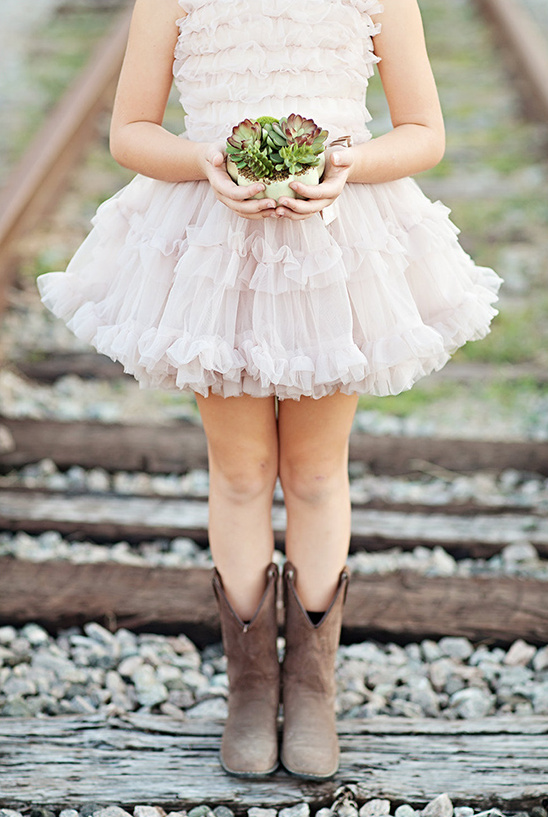 flower girl in cowboy boots