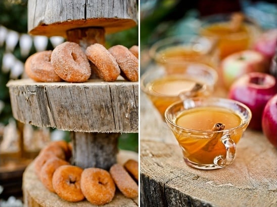 cinnamon donuts and apple cider