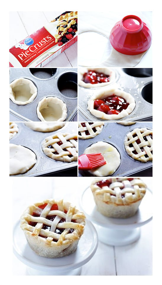 mini pies baked in a muffin tin