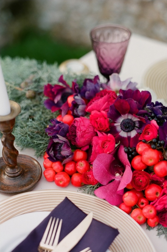 red and purple wedding ideas