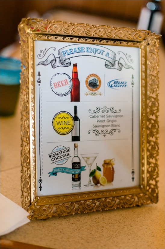 let your guests know what is available at the bar