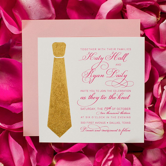 fit to be tied wedding invite