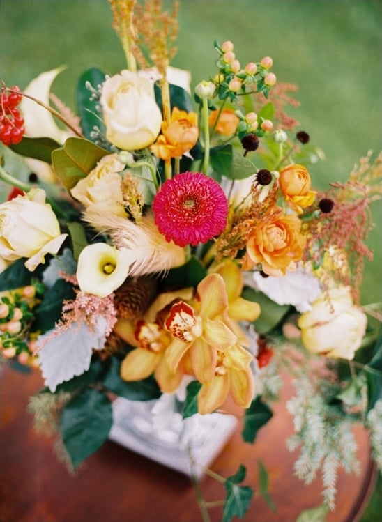 vibrant wedding florals
