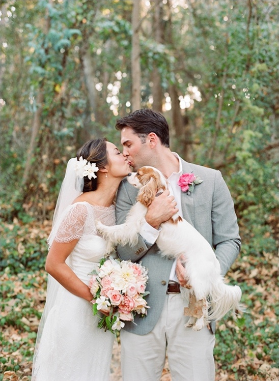 wedding portrait with dog