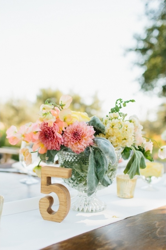 wooden table number