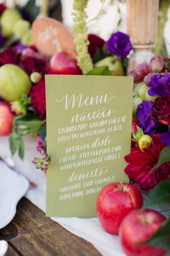 calligraphy menu by The Weekend Type